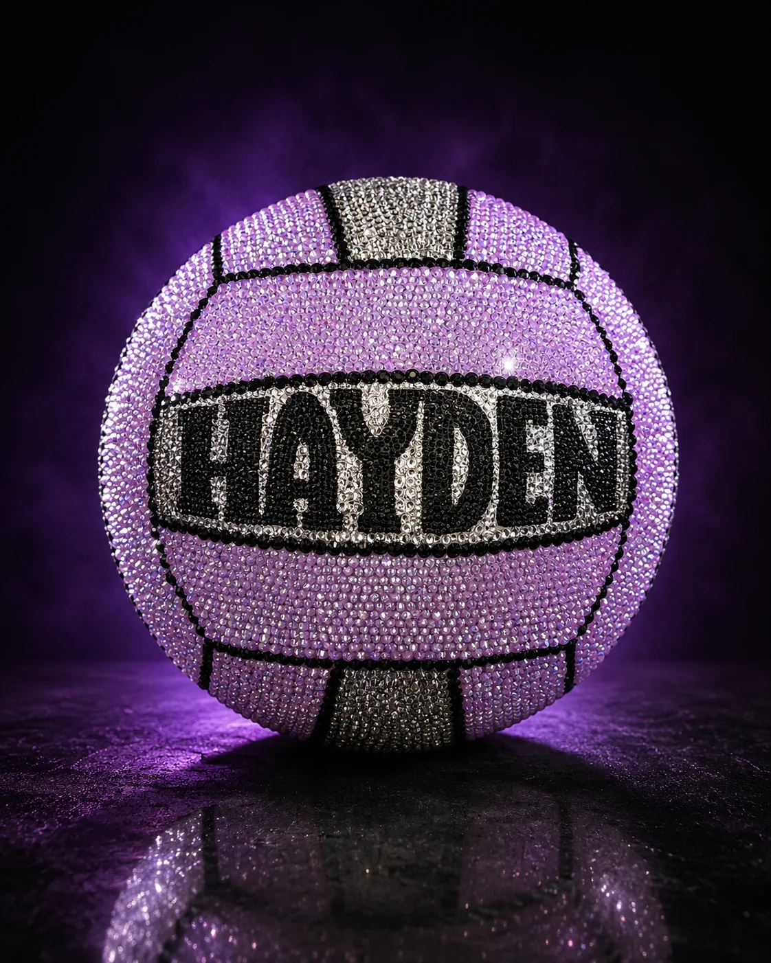 Personalized Hayden rhinestone volleyball